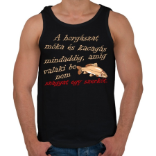 PRINTFASHION Horgászat móka és kacagás - Férfi atléta - Fekete atléta, trikó