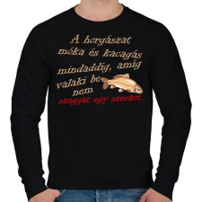 PRINTFASHION Horgászat móka és kacagás - Férfi pulóver - Fekete férfi pulóver, kardigán