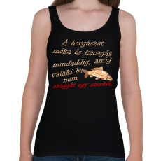 PRINTFASHION Horgászat móka és kacagás - Női atléta - Fekete