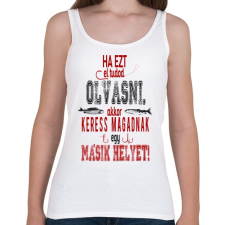PRINTFASHION Horgászat - Női atléta - Fehér női trikó