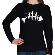 PRINTFASHION Horgászat  - Női pulóver - Fekete női pulóver, kardigán