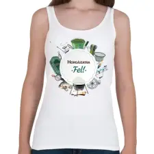 PRINTFASHION Horgászatra fel! - Női atléta - Fehér női trikó