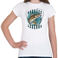 PRINTFASHION Horgászlegenda - Női póló - Fehér női póló