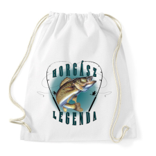 PRINTFASHION Horgászlegenda - Sportzsák, Tornazsák - Fehér tornazsák