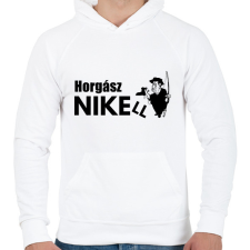 PRINTFASHION HORGÁSZNI KELL - Férfi kapucnis pulóver - Fehér férfi pulóver, kardigán