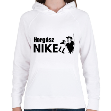 PRINTFASHION HORGÁSZNI KELL - Női kapucnis pulóver - Fehér női pulóver, kardigán