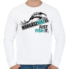 PRINTFASHION horgásznikell3 - Férfi pulóver - Fehér férfi pulóver, kardigán