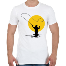 PRINTFASHION Horgászok ásza - Férfi póló - Fehér férfi póló