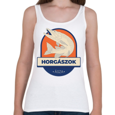 PRINTFASHION Horgászok ásza - Női atléta - Fehér