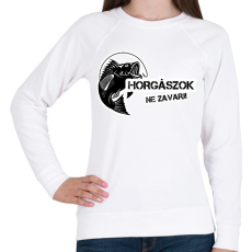 PRINTFASHION Horgászok ne zavarj - Női pulóver - Fehér