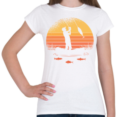 PRINTFASHION Horgászos - Női póló - Fehér
