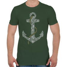 PRINTFASHION Horgony - Férfi póló - Katonazöld férfi póló