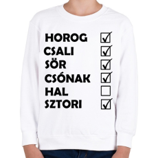 PRINTFASHION Hori horgász - Gyerek pulóver - Fehér