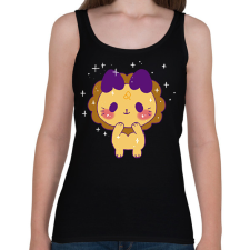 PRINTFASHION Horoszkóp-OROSZLÁN - Női atléta - Fekete női trikó