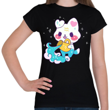 PRINTFASHION Horoszkóp-VÍZÖNTŐ - Női póló - Fekete női póló