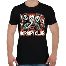 PRINTFASHION Horrify Club - Férfi póló - Fekete férfi póló