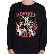 PRINTFASHION Horrify Club - Gyerek pulóver - Fekete