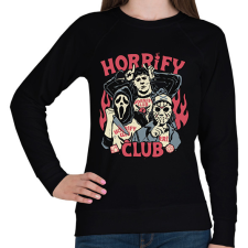 PRINTFASHION Horrify Club - Női pulóver - Fekete női pulóver, kardigán