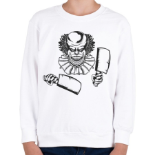 PRINTFASHION Horror bohóc 03 - Gyerek pulóver - Fehér gyerek pulóver, kardigán