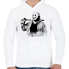 PRINTFASHION Horror cirkusz - Férfi kapucnis pulóver - Fehér