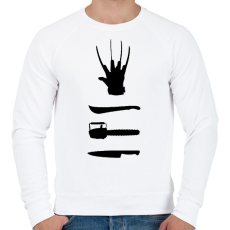 PRINTFASHION Horror - Férfi pulóver - Fehér