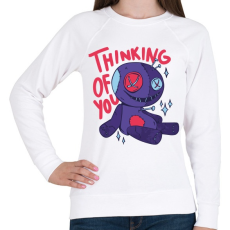 PRINTFASHION Horror figura - rád gondolok - Női pulóver - Fehér