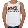 PRINTFASHION Horror friends  - Férfi atléta - Fehér