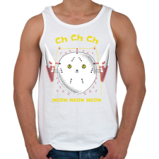 PRINTFASHION Horror macska - Férfi atléta - Fehér atléta, trikó