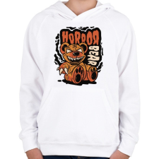 PRINTFASHION Horror medve - Gyerek kapucnis pulóver - Fehér gyerek pulóver, kardigán