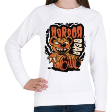 PRINTFASHION Horror medve - Női pulóver - Fehér