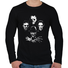 PRINTFASHION horror szereplők #2 - Férfi hosszú ujjú póló - Fekete férfi póló