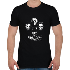 PRINTFASHION horror szereplők #2 - Férfi póló - Fekete