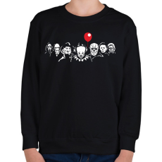 PRINTFASHION horror szereplők #3 - Gyerek pulóver - Fekete