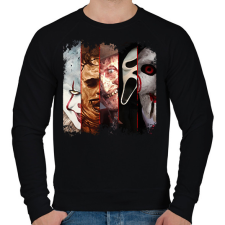 PRINTFASHION Horror szereplők - Férfi pulóver - Fekete férfi pulóver, kardigán