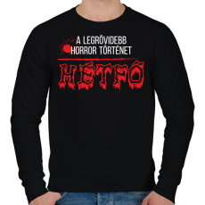PRINTFASHION Horror történet - Férfi pulóver - Fekete