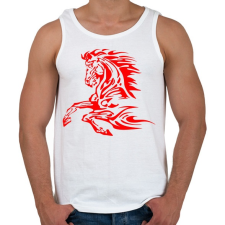 PRINTFASHION horse - Férfi atléta - Fehér atléta, trikó