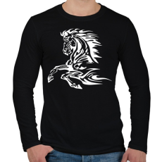 PRINTFASHION horse - Férfi hosszú ujjú póló - Fekete