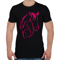 PRINTFASHION horse - Férfi póló - Fekete