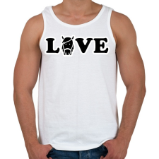 PRINTFASHION Horse Love - Férfi atléta - Fehér atléta, trikó