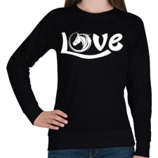PRINTFASHION Horse Love - Női pulóver - Fekete női pulóver, kardigán