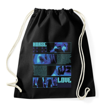 PRINTFASHION Horse Love - Sportzsák, Tornazsák - Fekete tornazsák