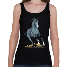 PRINTFASHION Horse - Női atléta - Fekete női trikó