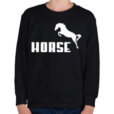PRINTFASHION HORSE (Puma stílus) - Gyerek pulóver - Fekete gyerek pulóver, kardigán