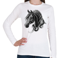 PRINTFASHION horse spirit - Női hosszú ujjú póló - Fehér női póló