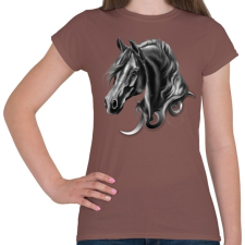 PRINTFASHION horse spirit - Női póló - Mogyoróbarna női póló