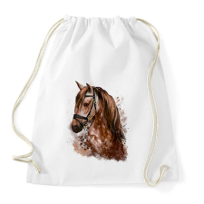 PRINTFASHION Horse - Sportzsák, Tornazsák - Fehér tornazsák