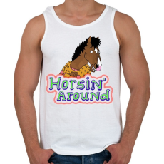 PRINTFASHION Horsin' around - Férfi atléta - Fehér