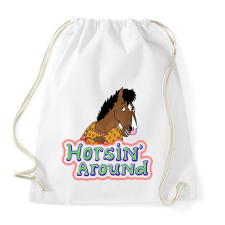 PRINTFASHION Horsin' around - Sportzsák, Tornazsák - Fehér tornazsák