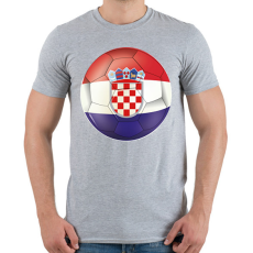 PRINTFASHION Horvát labda - Férfi póló - Sport szürke