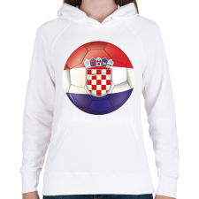 PRINTFASHION Horvát labda - Női kapucnis pulóver - Fehér női pulóver, kardigán